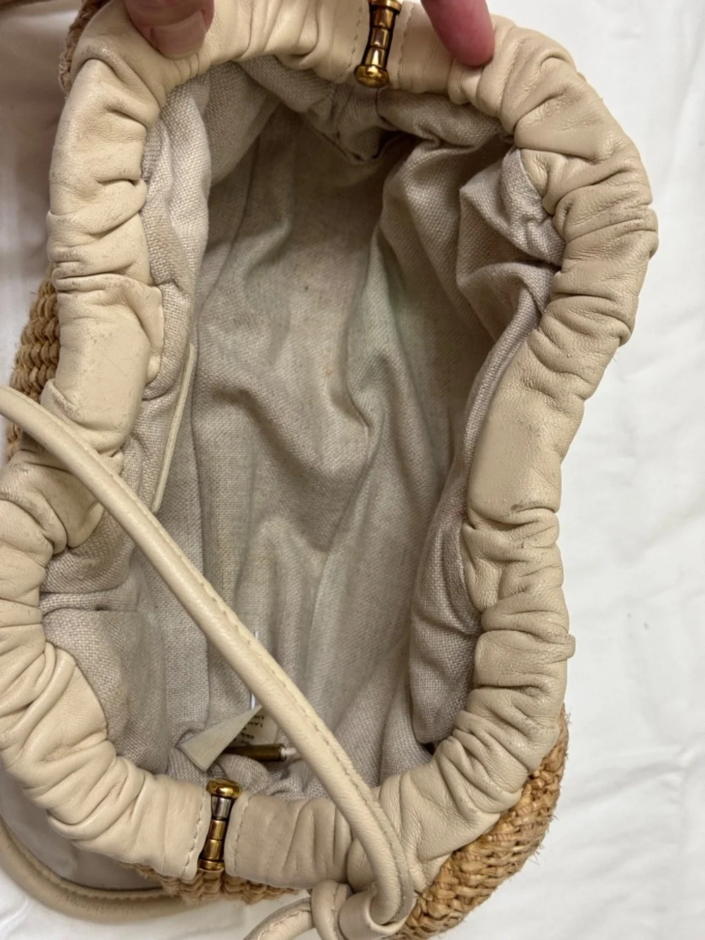 Mansur Gavriel Beige Mini Cloud Clutch - Picture 5 of 5